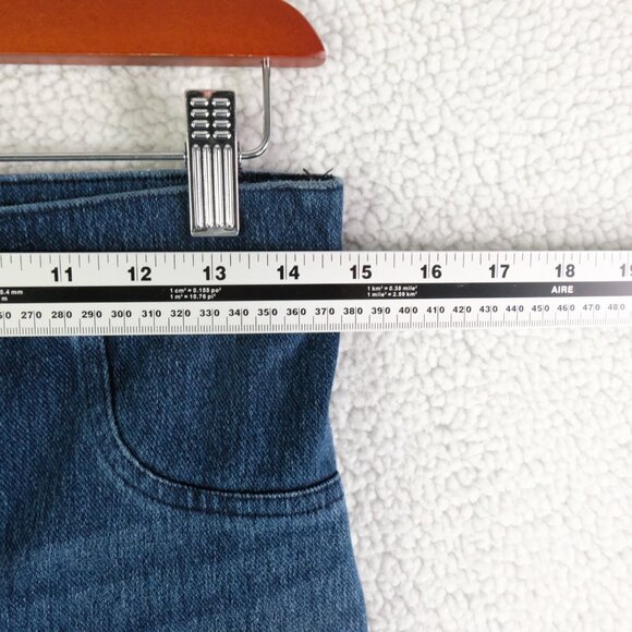 Spanx Jeggings Womens Medium Blue Stretch Dark Wash Tapered - Picture 6 of 10